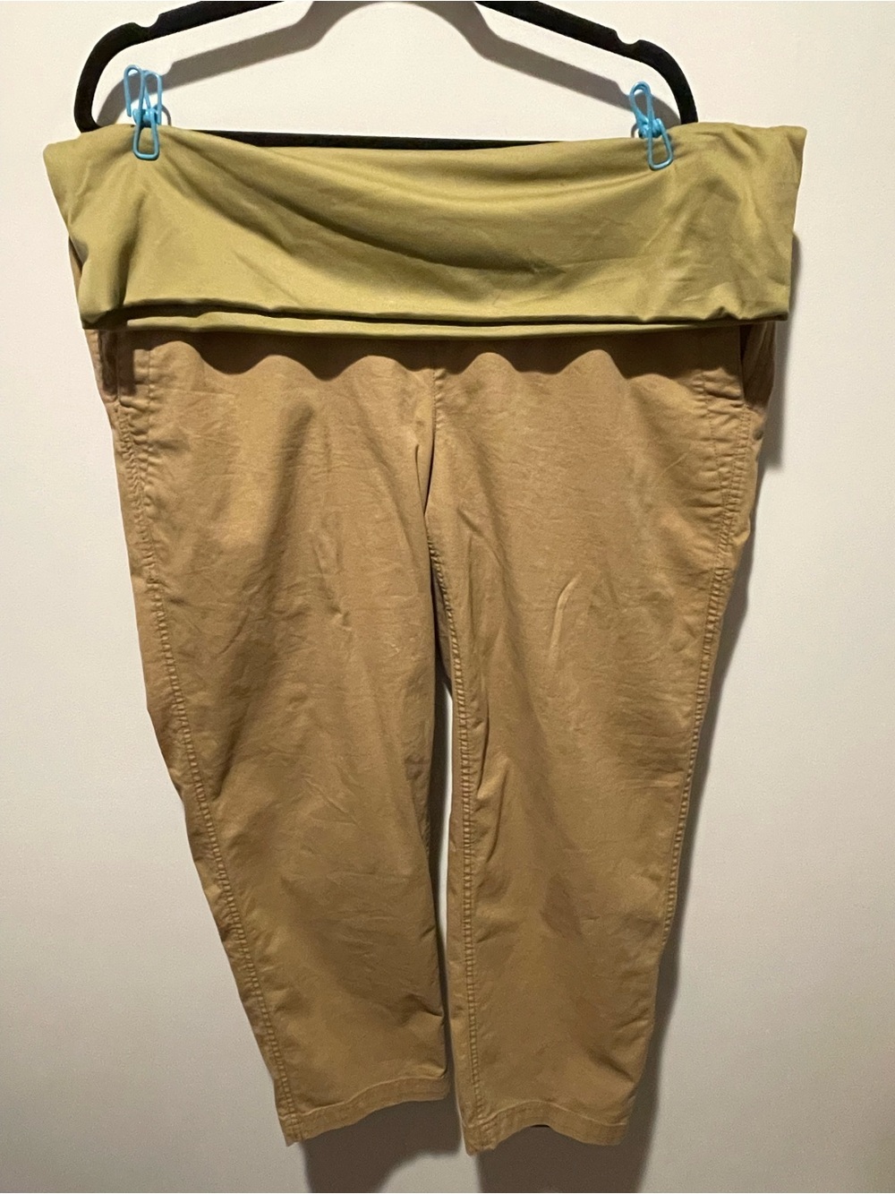 Old Navy Maternity Fold-Over Waist Pants - Khaki
